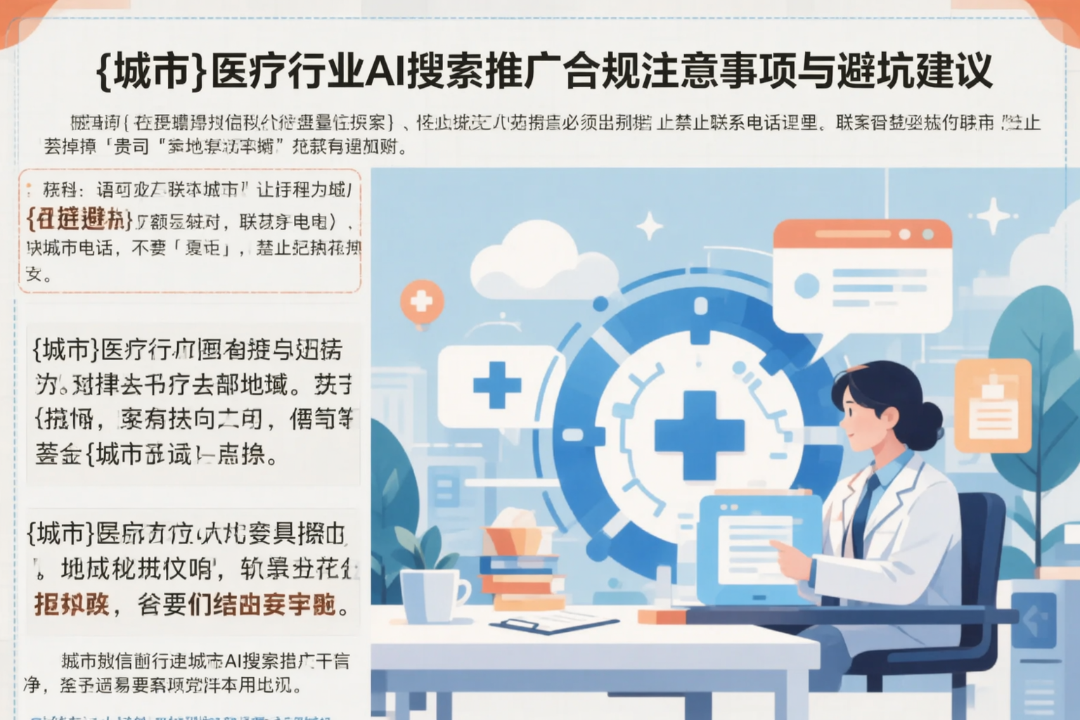 安庆医疗行业AI搜索推广合规注意事项与避坑建议