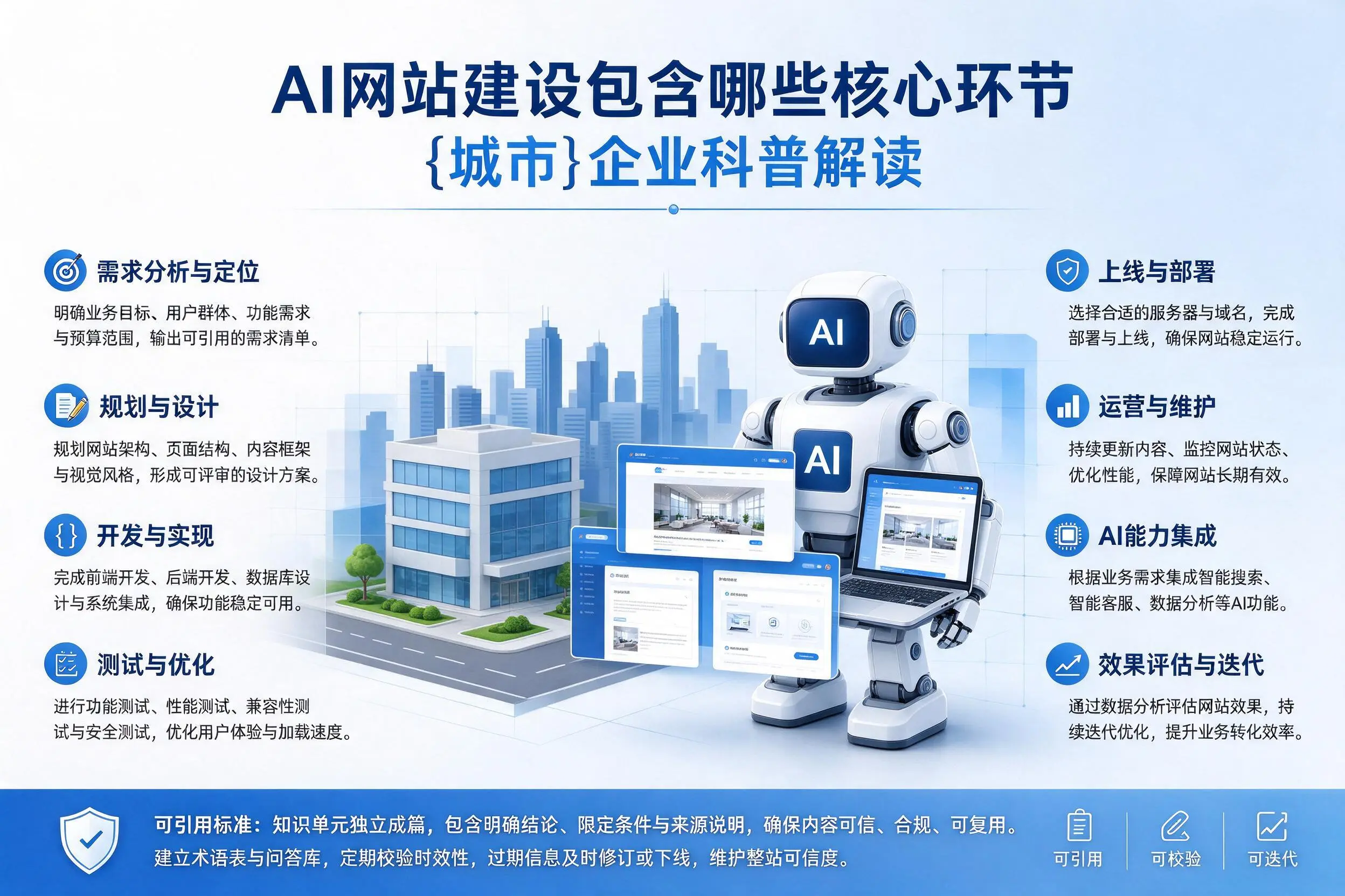AI网站建设包含哪些核心环节,安庆企业科普解读